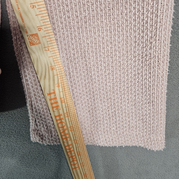 Pol Womens Medium Sweatshirt Boho Cowl Hoodie Pink Waffle Knit Ovetsized Bling - Picture 6 of 12